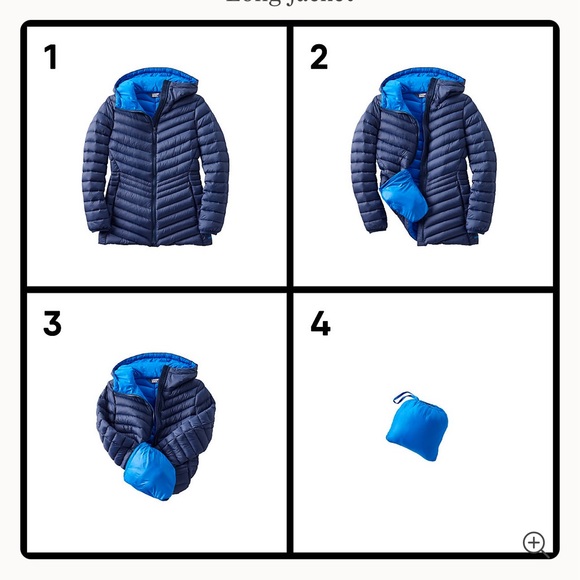 Lands’ End Women’s Wanderweight Packable Down Hooded Jacket - Picture 5 of 11